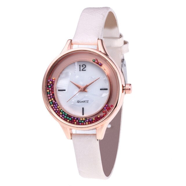 2019 Top Brand Women Watch Pink Leather Strap Girl Student Lady Wacthes Quartz Wristwatch Unique Design Clock montre femme Gift