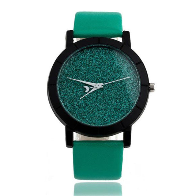 Solid Star Minimalist Fashion Women Watches For Lovers Leatheroid Strap Watch Women Ladies Wacth Montre Femme Relojes Saat