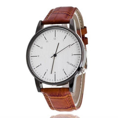 Genvivia WatchMale Pattern Leather Band Wacthes Analog Quartz Vogue Watch Mens Watches Relojes mujer #EL