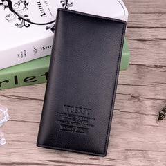 Men PU leather long clutch wallet business men Cards holder purse brown black male fashion pocket wallet Coin bag purse Billfold