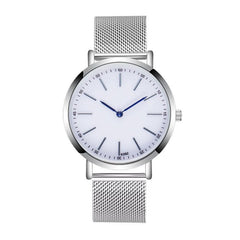 Stainless Steel Case And Band Wristwatch Fashion Man Crystal Analog Quartz Round Wristwatch Casual Drop Shipping Wacth For men