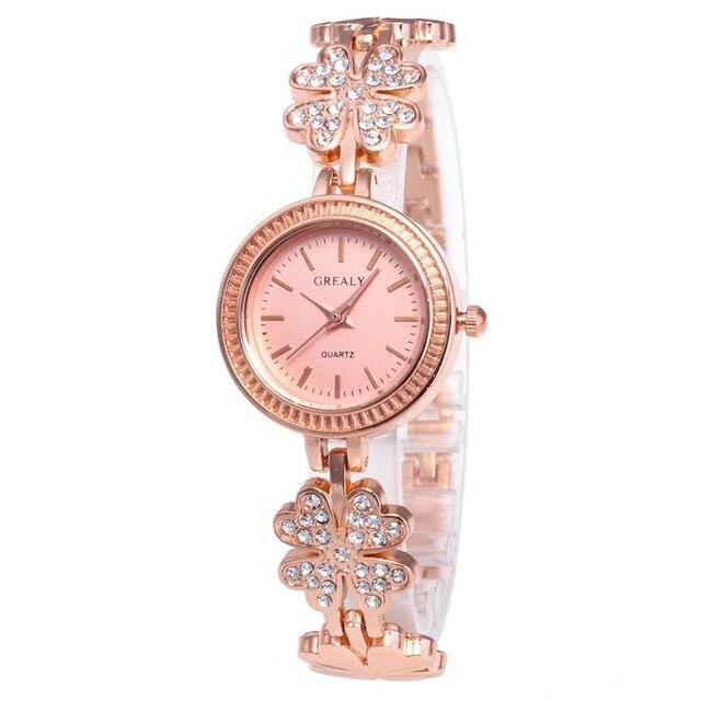 Fashion Women Watch Crystal Stainless Steel Dress Analog Quartz WristWatch  Faux Analog clock relogio feminino female wacthes