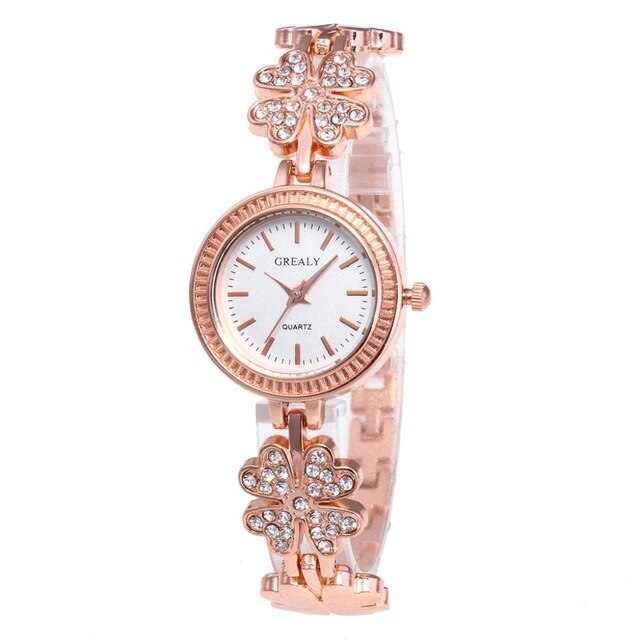 Fashion Women Watch Crystal Stainless Steel Dress Analog Quartz WristWatch  Faux Analog clock relogio feminino female wacthes