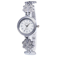 Fashion Women Watch Crystal Stainless Steel Dress Analog Quartz WristWatch  Faux Analog clock relogio feminino female wacthes