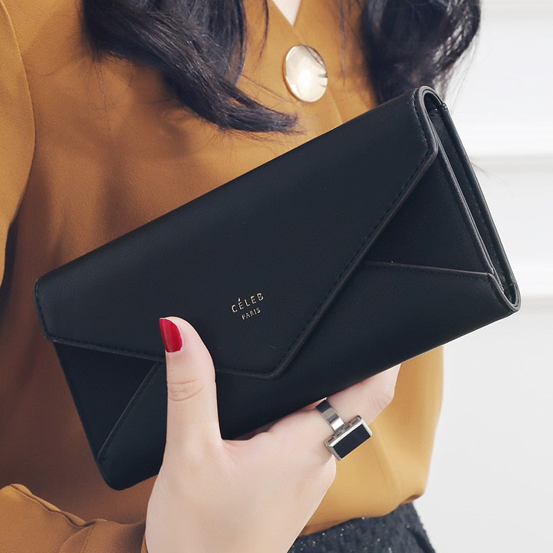 2018 Luxury Brand Designer Leather Wallets Women Long Hasp Coin Purses Clutch Phone Wallets Female Credit Card Holder Money Bags