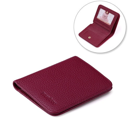 Treafury Genuine Leather Small Mini Ultra-thin Wallets men Compact wallet Handmade wallet Cowhide Card Holder Short Design purse