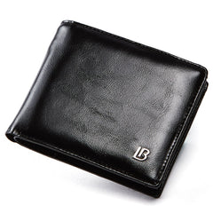 Genuine Leather Wallet Men New Brand Purses for men Black Brown Bifold Wallet Zipper Coin Purse Wallets With Gift Box
