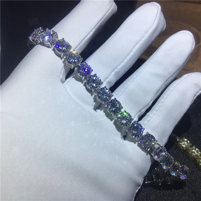 29 Styles Fashion Tennis bracelet White Gold Filled Pave AAAAA Cz stone Statement Party Wedding bracelets for women men Jewelry