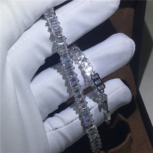 29 Styles Fashion Tennis bracelet White Gold Filled Pave AAAAA Cz stone Statement Party Wedding bracelets for women men Jewelry